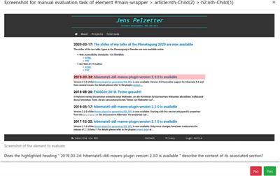 A Declarative Model for Web Accessibility Requirements and its Implementation